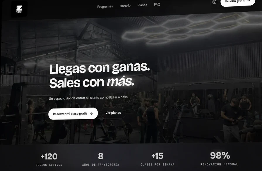 Sitio web de Z Fitness